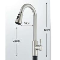 Rociador extraíble de agua fría y caliente de níquel cepillado para grifo de fregadero de cocina - details 1