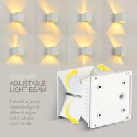 Aplique Pared Exterior, 12W Impermeable IP65 Lampara de pared Interior Exterior Luz Cálida 3000K 1000 lm Ángulo ajustable Lámpara Pared Blanco para Porche Salón Dormitorio - details 25