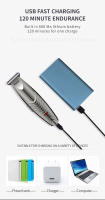 Kemei-cortadora de pelo eléctrica inalámbrica para adultos y niños, máquina profesional recargable por USB, potente - details 4