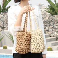 Bolso de hombro hecho a mano para mujer, bolsa de playa con diseño tejido de paja, Bolso pequeño de viaje - details 2