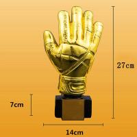 Guantes de Golfista de Resina Dorados Trofeo de Fútbol de 26cm Regalo Personalizable para Fanáticos - details 9