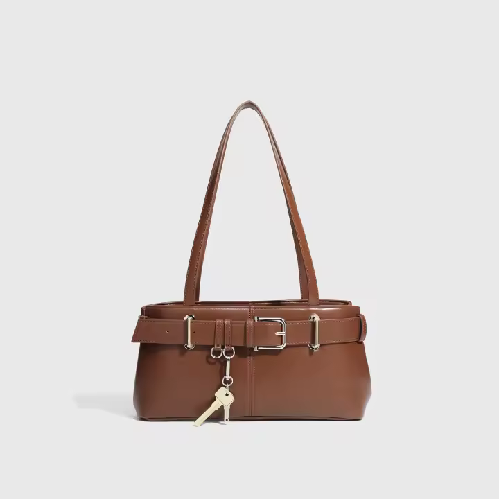Bolso de Hombro para Axilas, Bolso de Locomotora con Cierre de Cinturón Retro, Bolso de Viaje Moderno - 1
