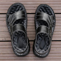 Zapatillas de hombre nuevas de verano con suela suave para papás de mediana edad y mayores, sandalias de playa de doble propósito para hombre - details 13