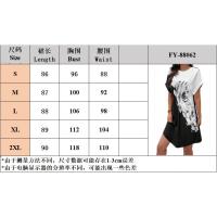 Vestido de verano de manga corta para mujer, vestidos estampados informales - details 0