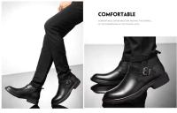 2025 Productos innovadores Botas de cuero estilo motocicleta Zapatos formales para hombres - details 6