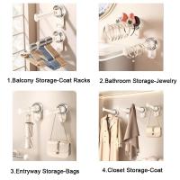 Colgador de ropa con ventosa sin perforaciones, tendedero de ropa extensible montado en la pared, estante colgante de plástico plegable para balcón - details 4