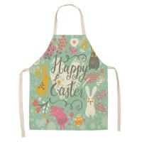 Delantal de lino con estampado Floral para adultos y niños, delantal de dibujos animados de plantas, accesorios de cocina para el hogar - details 14