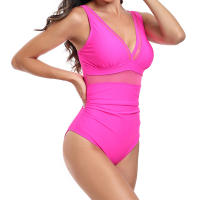 Bañadores de una pieza con estampado para mujer, traje de baño adelgazante - details 2