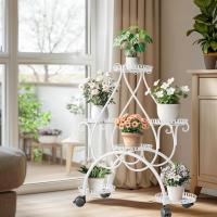 Estantería para Macetas de Metal con Ruedas Soporte Universal para 6 Niveles con Ruedas - details 13