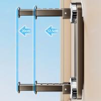Colgador de ropa con ventosa sin perforaciones, tendedero de ropa extensible montado en la pared, estante colgante de plástico plegable para balcón - details 7