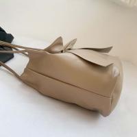 Bolso de hombro elegante de Color sólido con lazo de PU, bolso de mano portátil de estilo coreano, bolso de cubo de lujo, bolso de moda para axilas para mujer - details 14