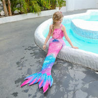 Traje de baño de cola de sirena para niños y niñas, bikini de playa, cosplay - details 3