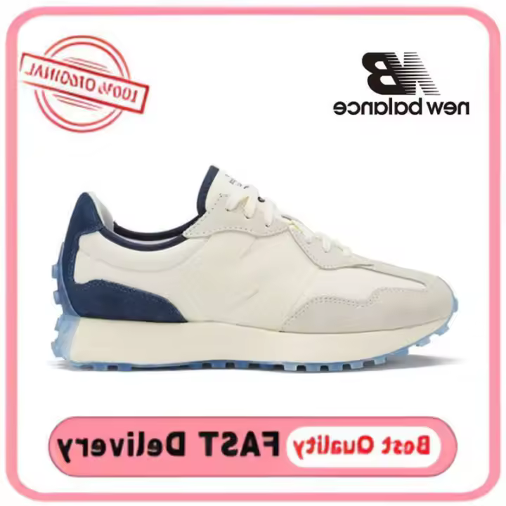 LETEN 100% Original NB 327 MS327AAC zapatillas blancas azul marino para hombres y mujeres pegatinas de pared - 1