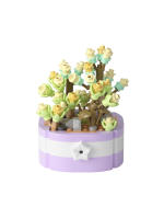 Micro particle building block simulation succulent small potted plant bouquet ornaments for children's assembled building block - details 6