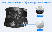 Waist Compression Support Belt Breathable Mesh Anti-skid Lumbar Brace for Men Women Waist Back Pain Relief, Sciatica Scoliosis - details 3