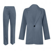 Trajes de ocio Mujer 2 Conjunto，Chaqueta y pantalón con solapa y botón - details 3