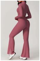 Conjunto de Yoga de Manga Larga Top de Correa Alta y Leggings Deportivos para Mujeres - details 32