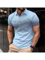 Polo de verano 2025 para hombre, manga corta, top de moda popular, estampado, corte ajustado. - details 23