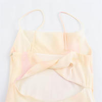 Vestido de seda satinada moda verano 2024 Estilo casual para mujer en vacaciones con corbata teñida rocío - details 7
