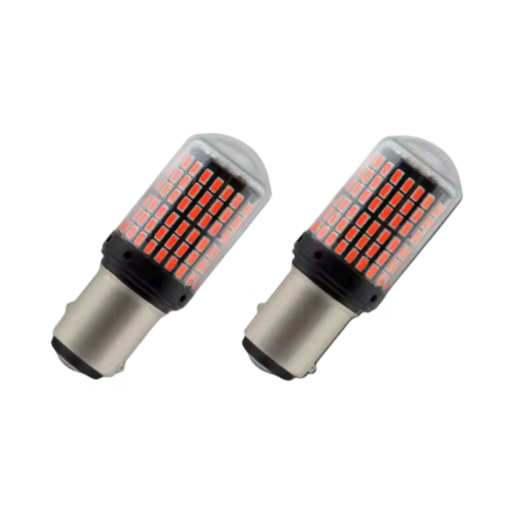 Luz de freno roja para señal de giro, 1157 bay15d 3014-144smd, 2 unidades - 1