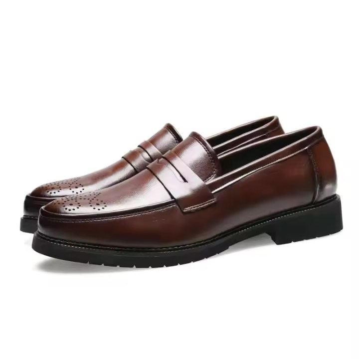 Zapatos de vestir informales de talla grande para hombre, nuevo diseño de boda Oxford, doble cuero - 1