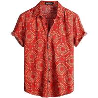 Camisa hawaiana de manga corta con estampado 3D de roles informales para hombre, botones, TRCAL, playa - details 5
