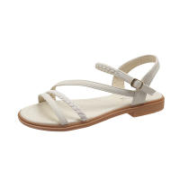 Sandalias de tacón para mujer 2025 Estilo bohemio étnico, suela de goma francesa, diseño de detalle de suela suave - details 4