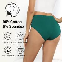 Ropa interior para mujer, Falda elástica de algodón, Bragas de cintura alta, 5 unidades - details 2