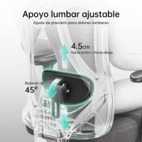 Ergonomica Escritorio, Silla Oficina Soporte Lumbar, Silla de Ordenador reclinable de ángulo Grande, Respaldo de , Negra - details 3