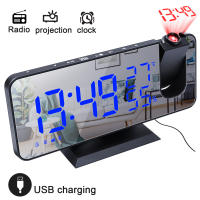 Reloj Digital LED para mesa, despertador electrónico de escritorio, Radio FM, proyector de tiempo, función de repetición, alarma - details 9