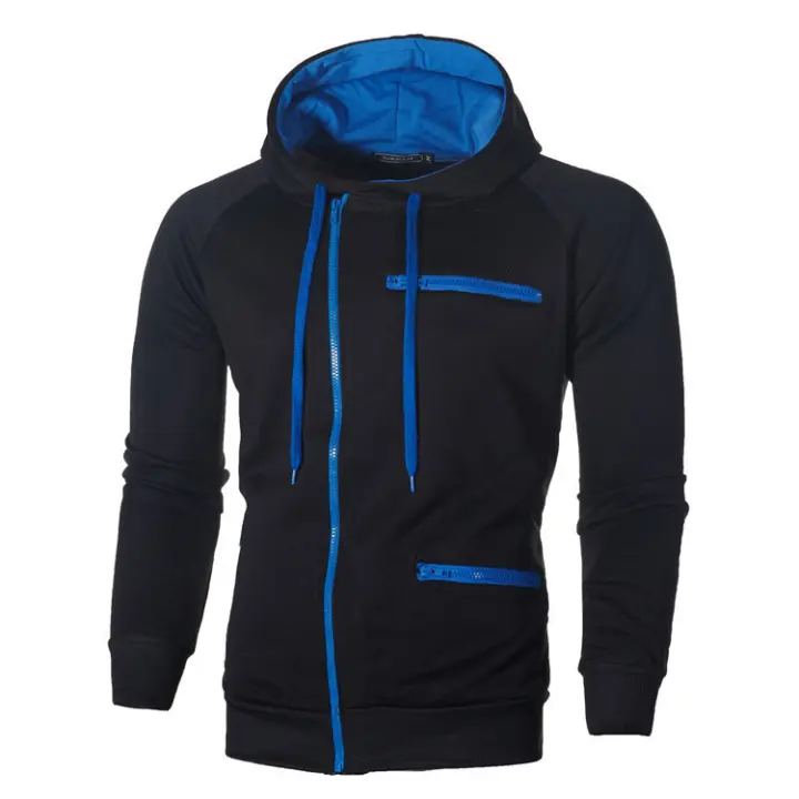 Suéter deportivo de jacquard para hombre, chaqueta informal con múltiples capuchas, color sólido, 2024 - 1