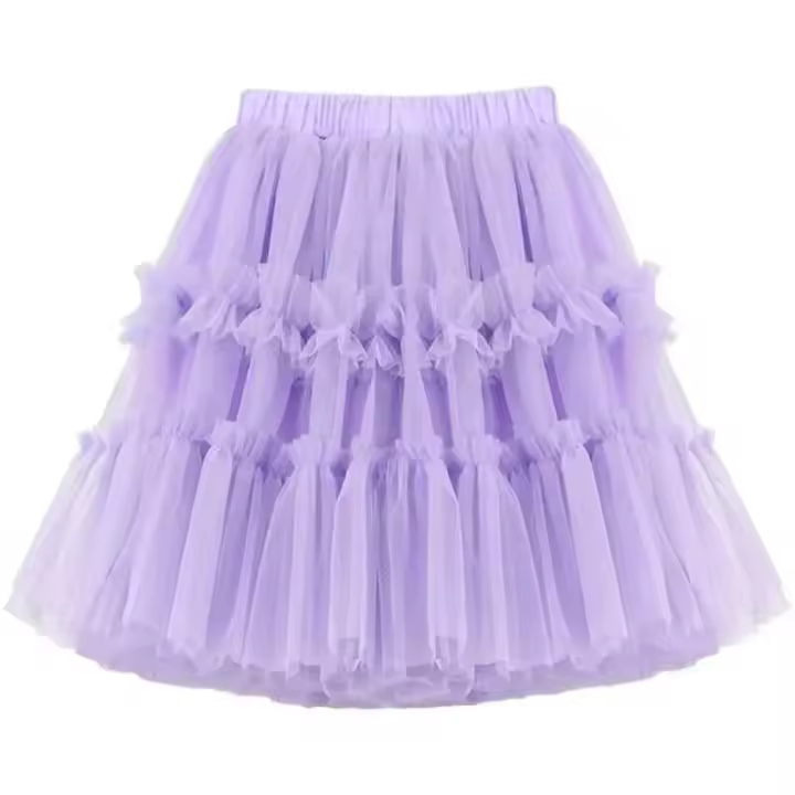 Tutu de Verano 2023 para Niña Moda Coreana de Longitud Media Ideal para Fiesta de Cumpleaños, Vestido de Baile Falda de Princesa para Padres y Niñas - 1