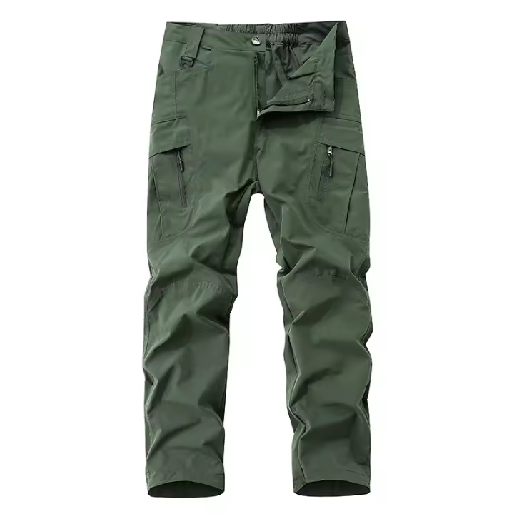 Nuevos pantalones casuales sueltos elásticos de trabajo de pierna recta para hombres 2215 - 1