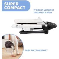 Silla Infantil Conversible de Trona Portátil, Ajustable, Evolutiva, Cierre Compacto y Bandeja Extraíble Perritos Negro - details 4
