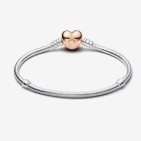 Pulsera Moments S925 con cierre de corazón rosa, para mujer, viene con caja de regalo original, ideal para regalar - details 1