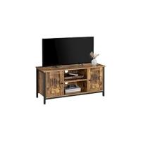Mueble de Televisión de Madera Estante Abierto para Salón 55 Pulgadas 106x39,5x40cm Color Marrón - details 7