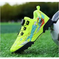 Zapatos de fútbol con tacos de marca para niños, botas de fútbol cómodas, zapatillas de fútbol sala juveniles para niños y niñas, zapatos de entrenamiento atléticos - details 24