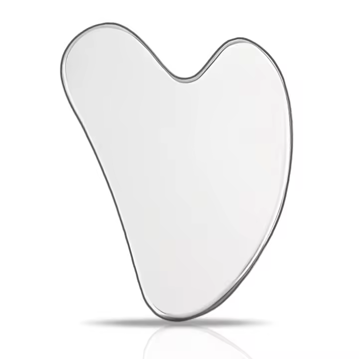 Gua Sha-herramienta Facial de cuarzo rosa para cara y ojo, piedra Gua Sha para reducir la hinchazón y esculpir la cara - 1