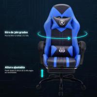 Silla Gaming Silla de Oficina Silla Giratoria Silla de Ordenador Silla de Tareas Silla de Escritorio Silla Ergonómica Silla de Carreras Silla de Cuero Silla PC Gaming (Rojo, con reposapiés) - details 43