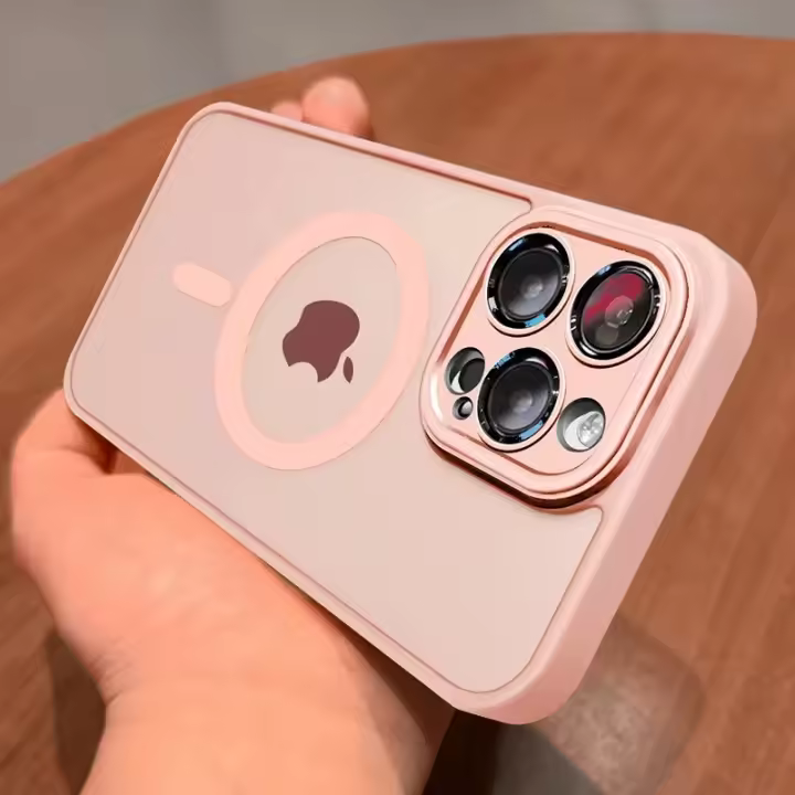 Funda magnética de lujo con armadura translúcida mate a prueba de golpes para iPhone 14, 13, 12, 11, 15 Pro Max Plus, funda de carga inalámbrica Magsafe - 1
