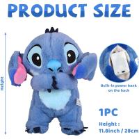 Para Aliviar La Ansiedad, 28 cm Peluche Stitch, Bebé Durmiendo Juguete Animal Muñeca con Música Luces Y Movimientos De Respiración Rítmicos - details 0