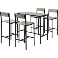 OGT14-N Conjunto Mesa Alta de Bar y 4 Taburetes con Respaldos Estilo Industrial,ES (Madera) - details 9
