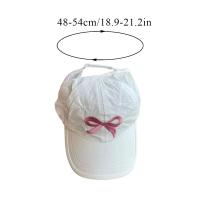 Dulce arco estampado cola de caballo alta niñas sombrero sombreros para el sol gorras de béisbol gorras de viaje ajustables bebés niños gorras con visera sombrero gorra con visera - details 0