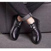 Zapatos de cuero para hombres de negocios, fondo informal, suave, antideslizante, transpirable, Primavera y otoño, nuevos - details 3