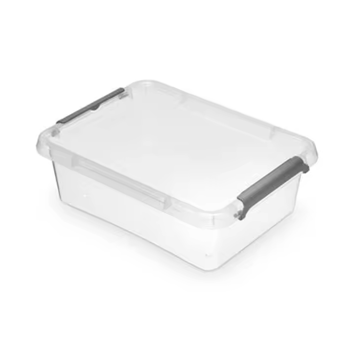 Keeeper Caja de Almacenamiento Modular Apilable con Clip, 1,15 L, Transparente - 1