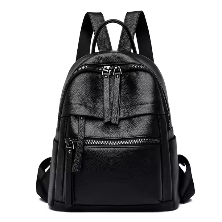 Mochila De piel de vaca para mujer y niña, morral de cuero suave de alta calidad, gran capacidad para viajes y ocio - 1