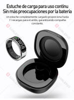 Anillo Inteligente SANLEPUS para Hombres y Mujeres con pantalla, rastrea pasos, frecuencia cardíaca, calorías, sueño y estrés las 24 horas, los 7 días de la semana, con Estuche de carga, QRing aplicación para Apple Xiaomi - details 11