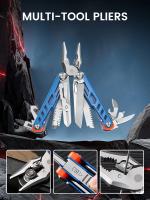Alicates de Emergencia 14-en-1 Herramienta Multiusos Plegable Cortadores de Pijamas Tijeras - details 1