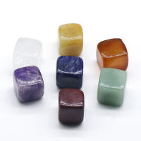 Piedras de 7 Chakras, cristales curativos, cubo pulido, Natural, juegos de piedras preciosas para Reiki, curación, meditación, Yoga, terapia de equilibrio - details 2