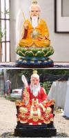 Estatua de Yuanshi Lingbao Tianzun del Señor Supremo de 12, 16 pulgadas y 19 pulgadas, y adorno presentado - details 4